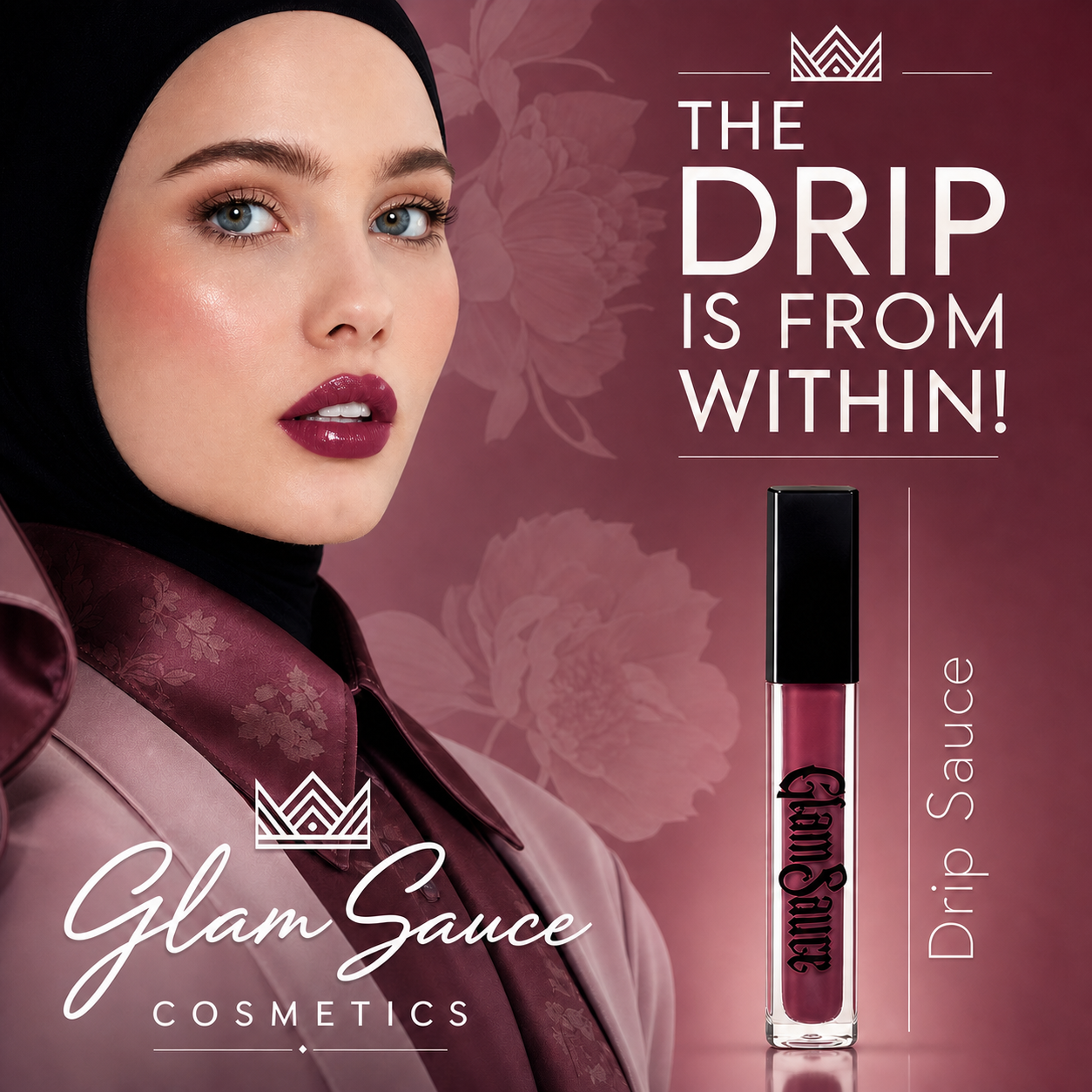 Glam Sauce cosmetics advertising design example